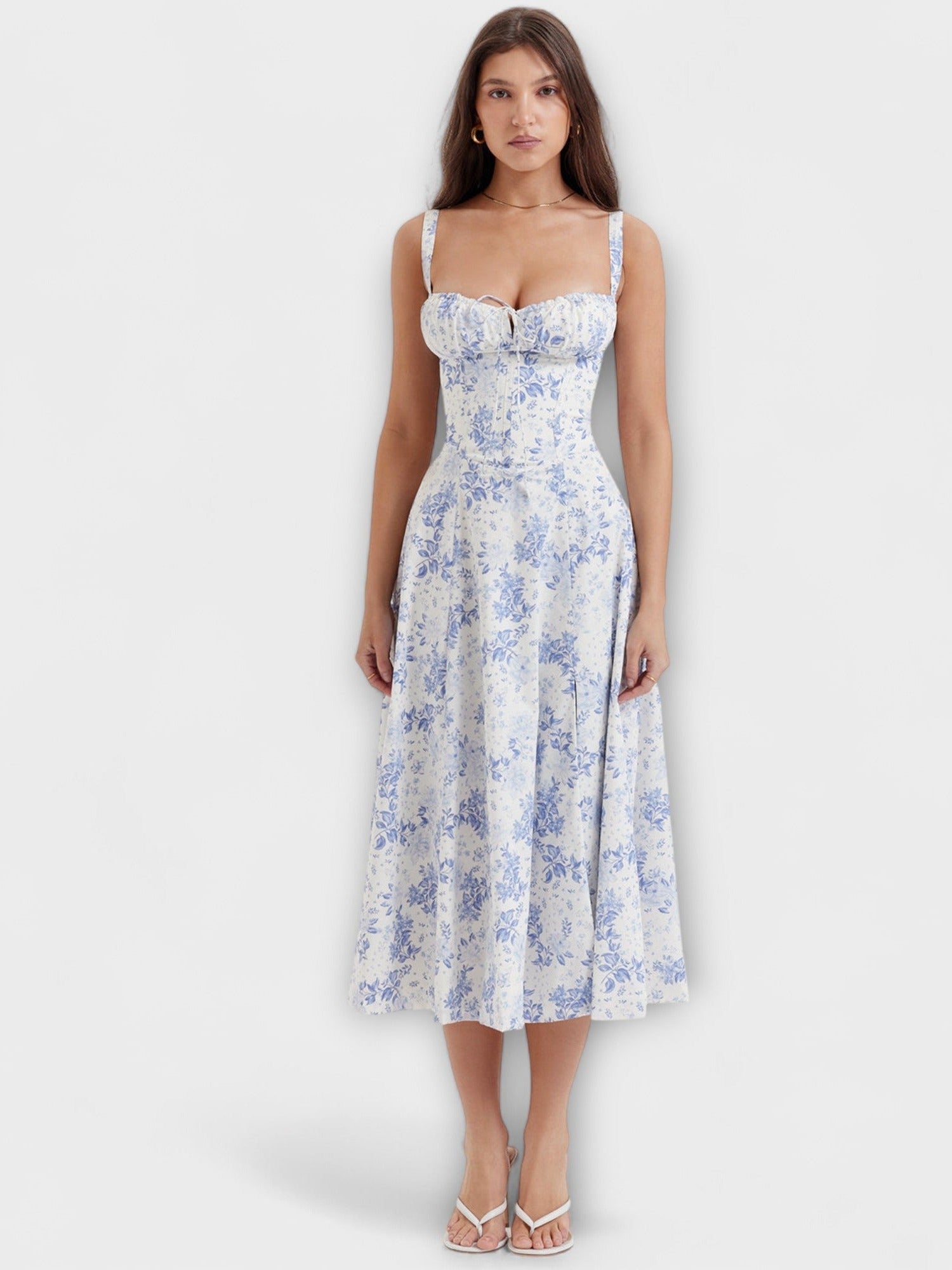 Zipporas - Přizpůsobený dress s moderním jarním květinovým potiskem